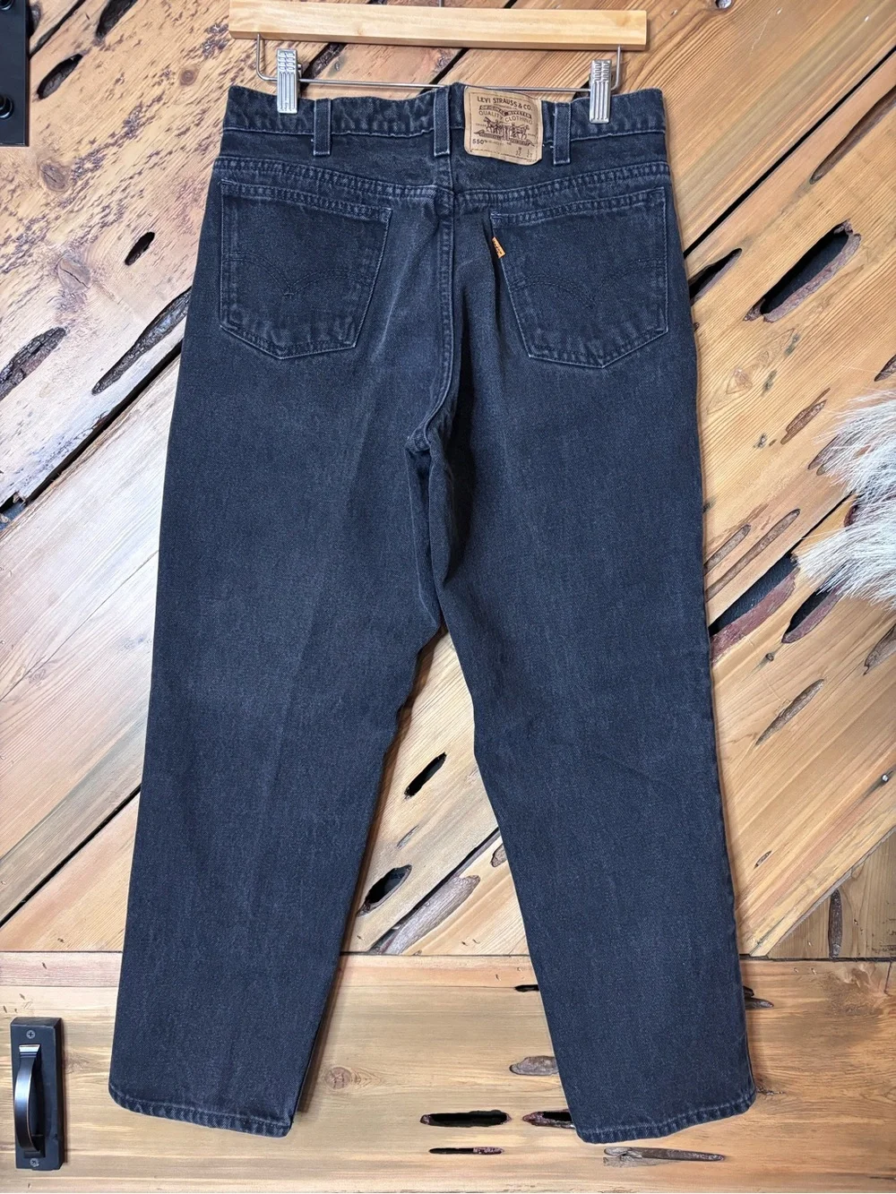 Vintage Levi's Orange Tab 505 black cotton jeans 32x27
